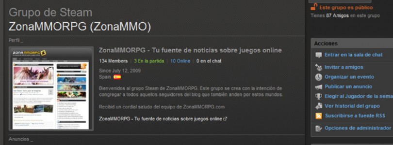 ZonaMMORPG ya está en Steam