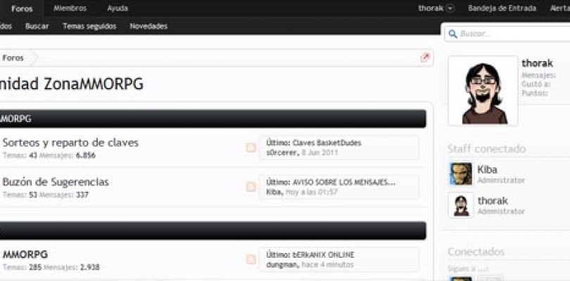 En ZonaMMORPG estrenamos nuevo Foro
