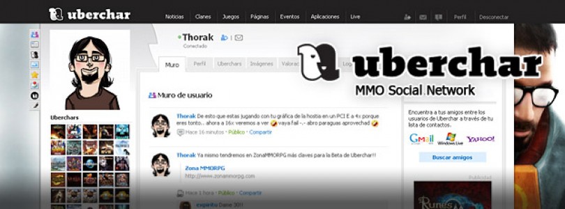 Uberchar la red social de MMOs se actualiza