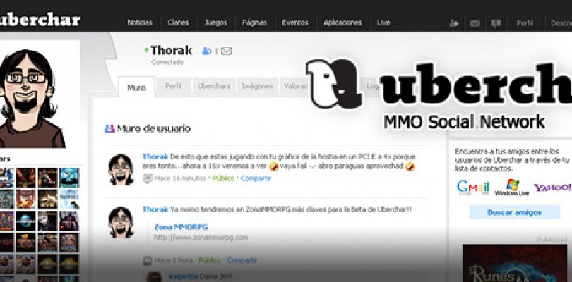 Uberchar, la nueva red social para jugadores MMO