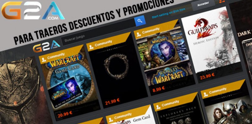 ZonaMMORPG y G2A colaboran para ofrecer descuentos