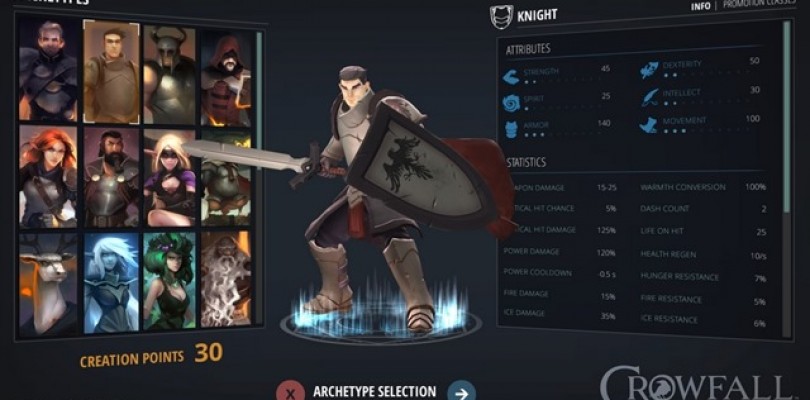 Crowfall: Primera captura de la creación de personaje