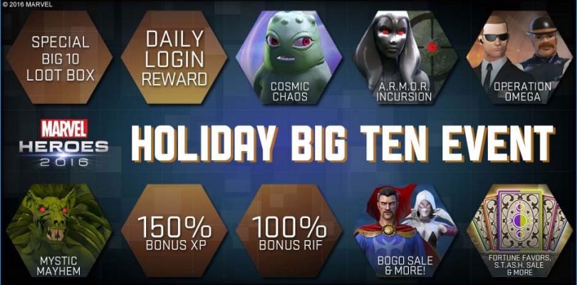 Marvel Heroes 2016 – Nuevo evento Big 10 y la Gata Negra de regalo esta viernes