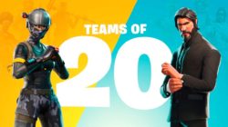 El próximo modo de juego de Fortnite Battle Royale enfrenta a 5 equipos de 20 jugadores