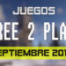 Lanzamientos Free-to-Play septiembre 2018