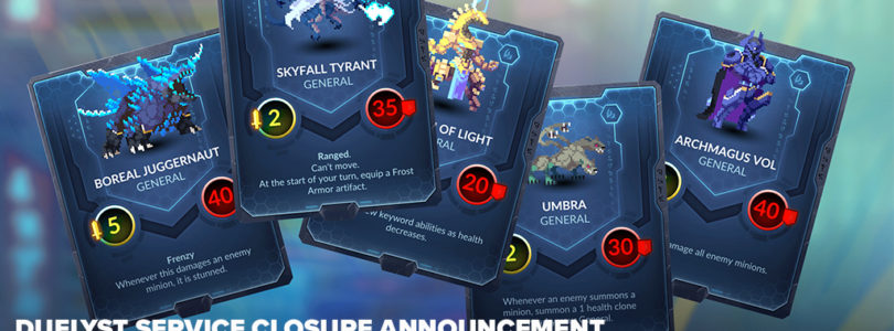 El juego de cartas Duelyst cerrará sus puertas a final de febrero