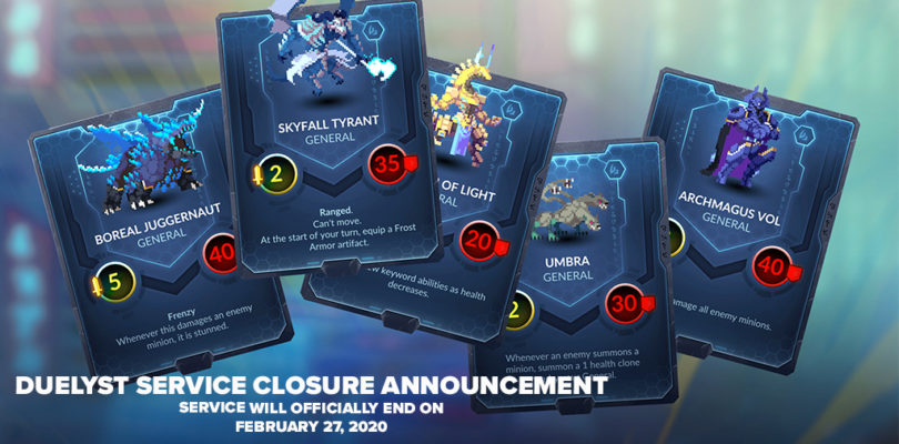 El juego de cartas Duelyst cerrará sus puertas a final de febrero