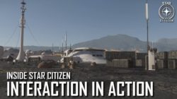 Star Citizen nos muestra la interacción del personaje con objetos, el radar y las ciudades coloniales