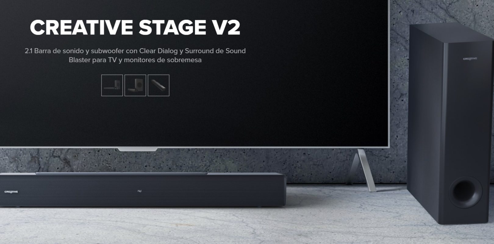 Probamos la Creative Stage V2, una barra de sonido económica y