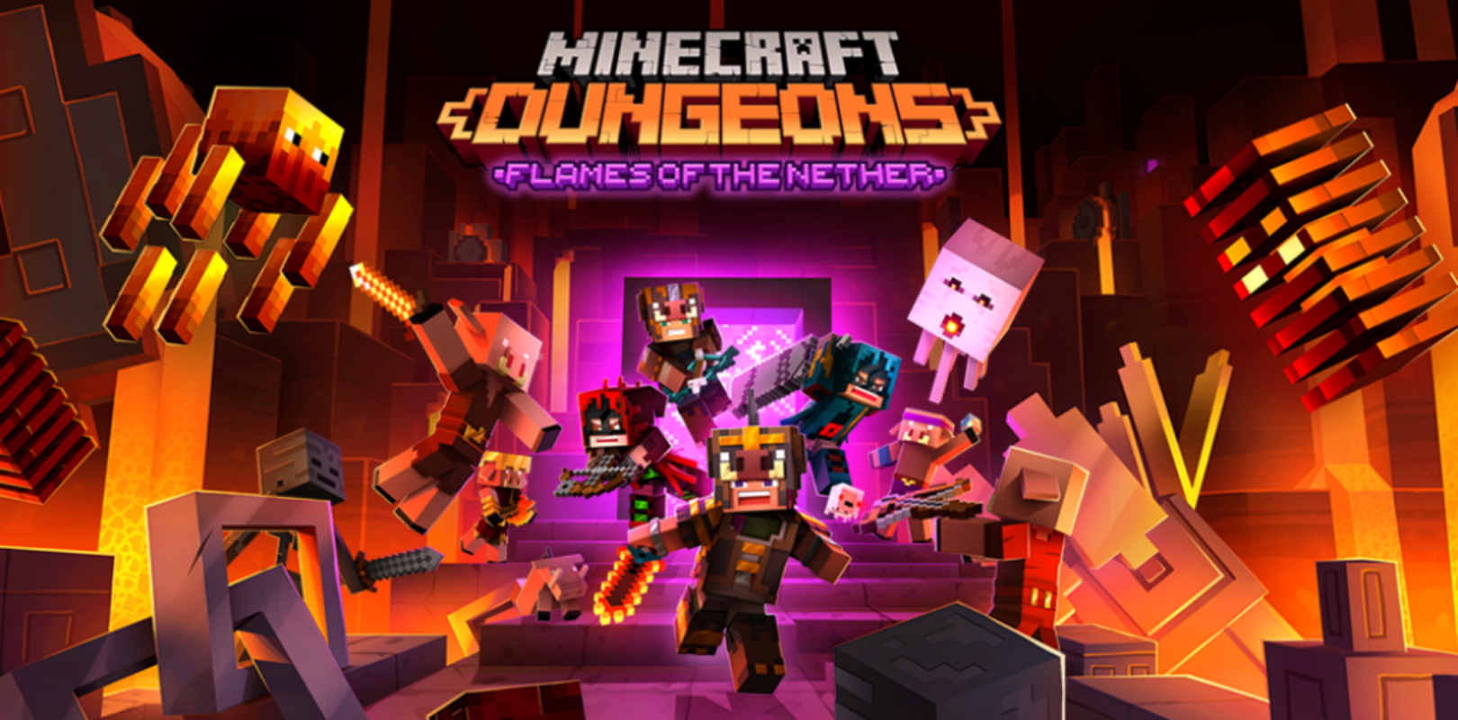 Ya disponible el DLC Las llamas del Inframundo de «Minecraft Dungeons