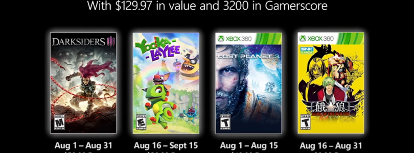 Anunciados los Games with Gold de agosto de 2021