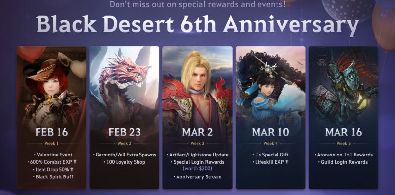 Black Desert Online celebra sus seis años de vida con un mes repleto de eventos y recompensas
