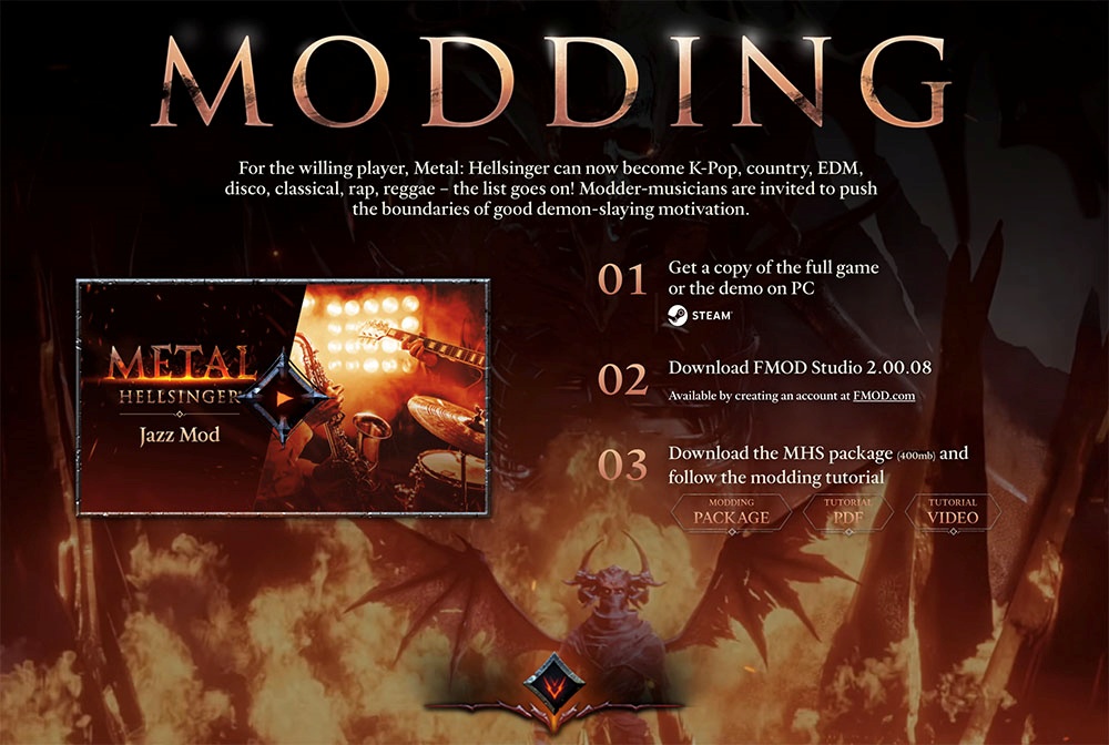 Metal: Hellsinger recebe suporte para mods e permite alteração da