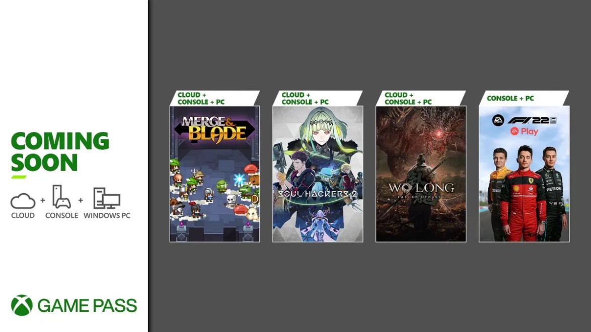 Coming soon to Xbox Game Pass: Wo Long: Fallen Dynasty, Soul Hackers 2, F1 22 and Merge & Blade