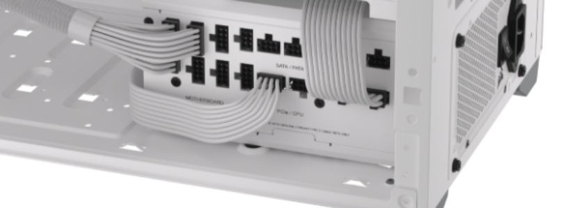 CORSAIR amplía su familia de fuentes de alimentación con conexiones en el lateral, con la nueva RMx SHIFT blanca