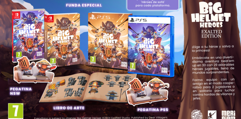 Big Helmet Heroes ya disponible en formato físico para PlayStation 5 y Nintendo Switch