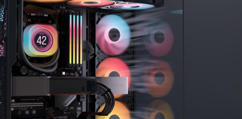 CORSAIR presenta los ventiladores RS-R con rotores de flujo invertido para una iluminación RGB sin obstrucciones