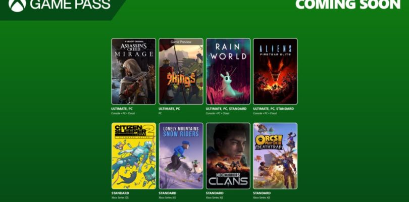 Próximamente en Game Pass: Assassin’s Creed Mirage, 9 Kings (Game Preview), Rain World y muchos más