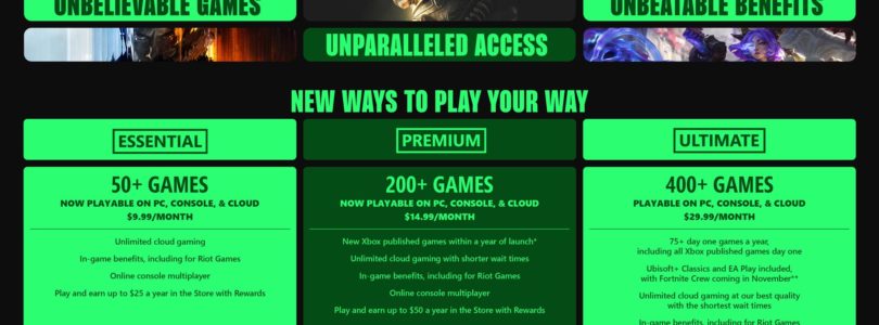 Xbox Game Pass actualiza sus planes: Essential, Premium y Ultimate