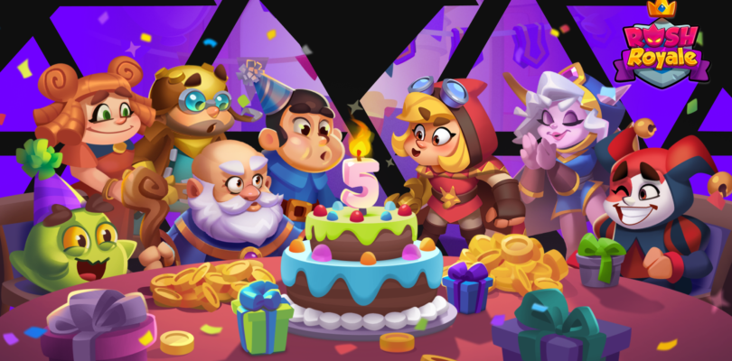 Rush Royale celebra su 5º aniversario con más de 100 millones de descargas y un evento especial de cumpleaños