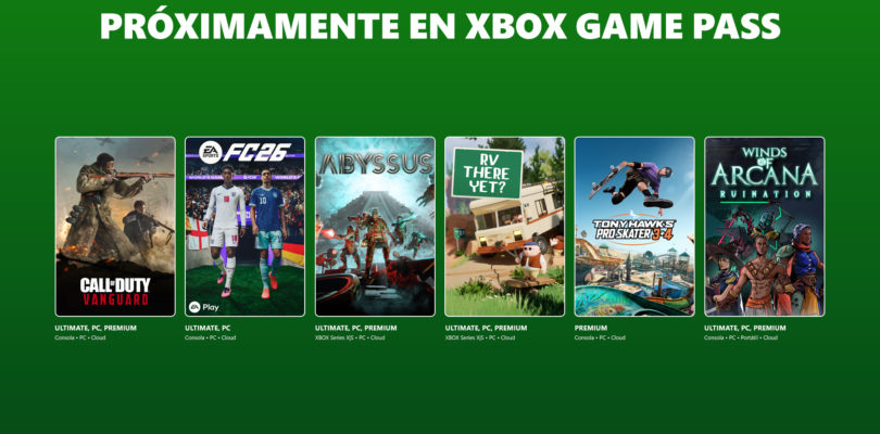 Próximamente en XBOX Game Pass: EA Sports FC 26, RV There Yet?, Winds of Arcana: Ruination y más