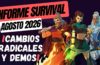Informe SURVIVAL – Resumen agosto 2026 –  Vikingos, mascotas, demos y próximos pelotazos